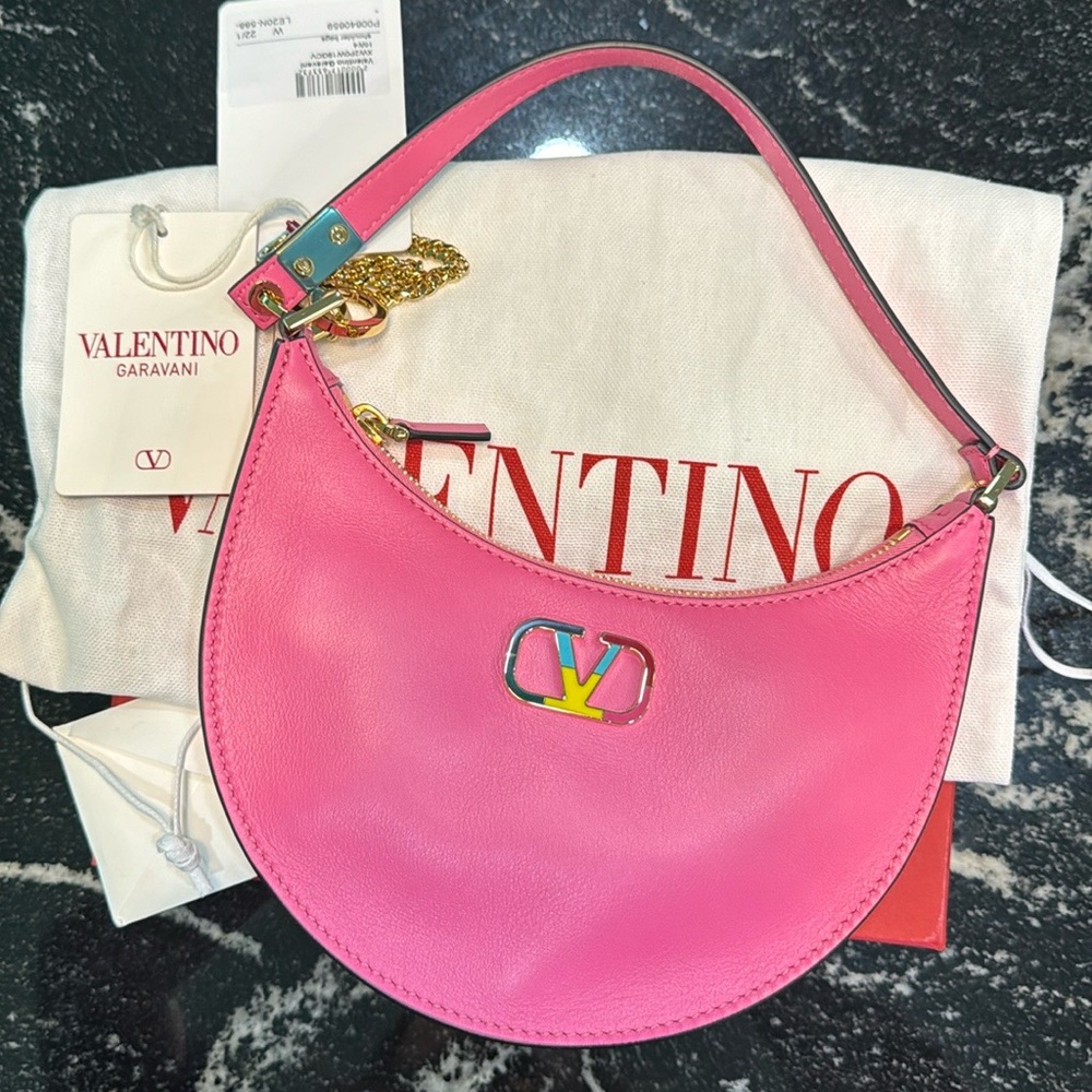 NWT box and dust bag! Pink VLOGO Mini shoulder bag!
